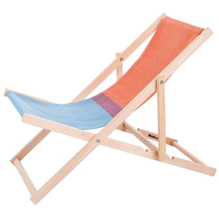 motto Destructief Beschuldiging Weltevree Beach Chair hout tuinstoel rood/blauw | Flinders