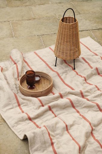 Grand Quilted plaid 120x170 camel/red