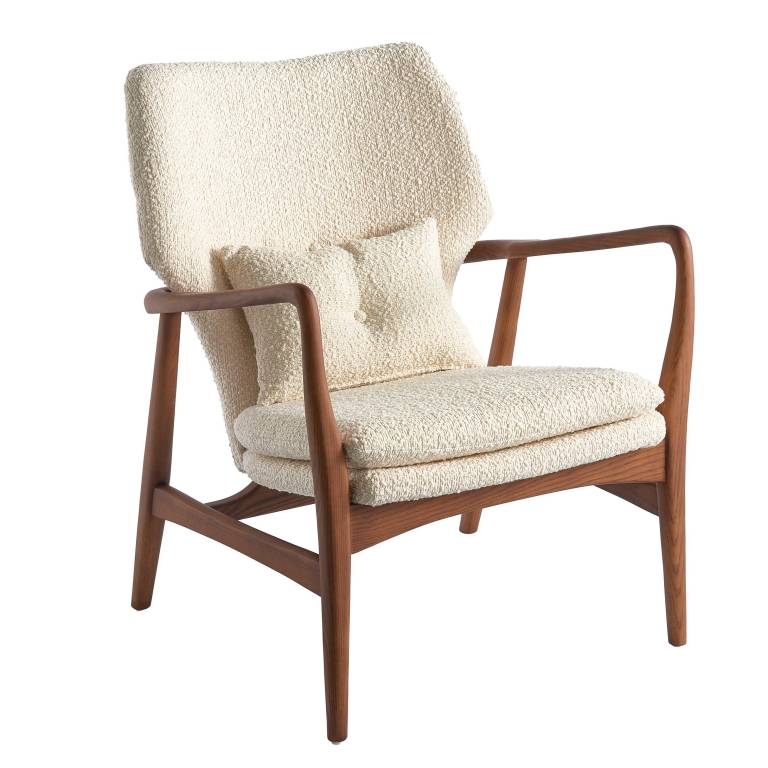 tuberculose medaillewinnaar Nadruk POLSPOTTEN Chair Peggy fauteuil stoel limited edition boucle ecru | Flinders