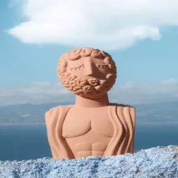 Magna Graecia Bust Man decoratie terracotta 