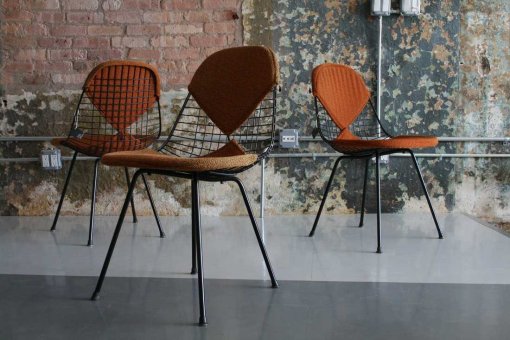 Eames Wire Chair DKX stoel zwart gepoedercoat