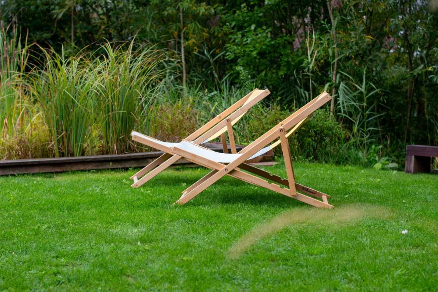 motto Destructief Beschuldiging Weltevree Beach Chair hout tuinstoel rood/blauw | Flinders