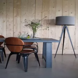 Tripod vloerlamp driepoot grijs, zwart onderstel